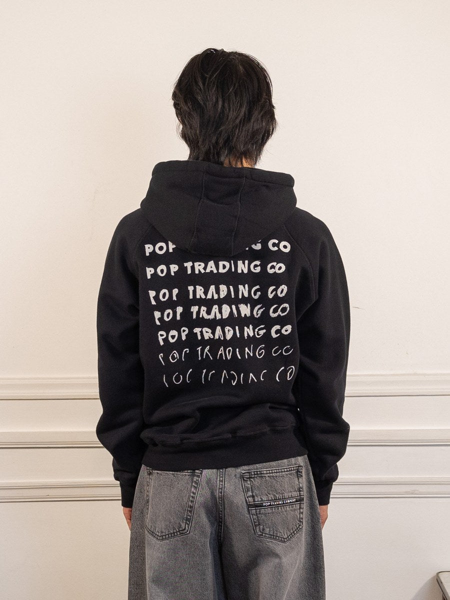 sketchy hooded sweat - black - Pop Trading Company - vue de dos portée