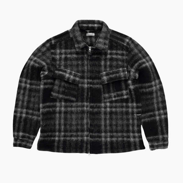 Veste chemise en laine à carreaux Pop Trading Company vue de face