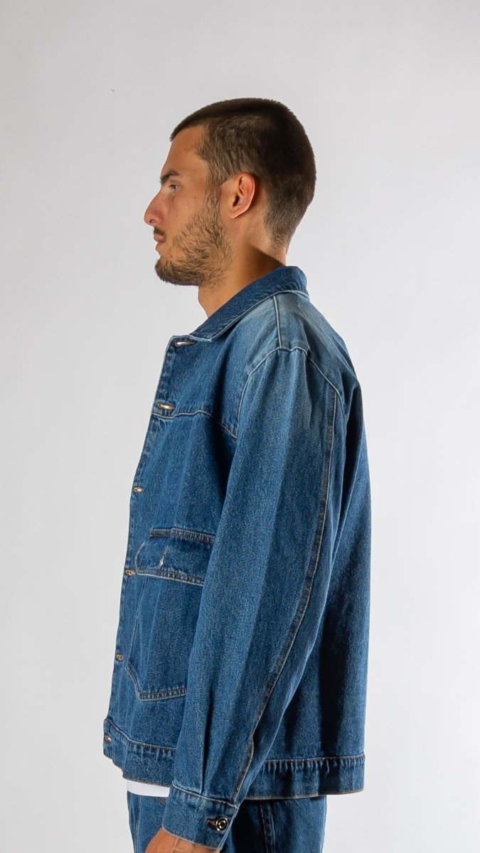 Full button denim jacket Pop trading company