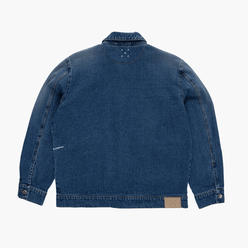 Veste en jean Pop Trading Company fermeture boutonnée vue de dos