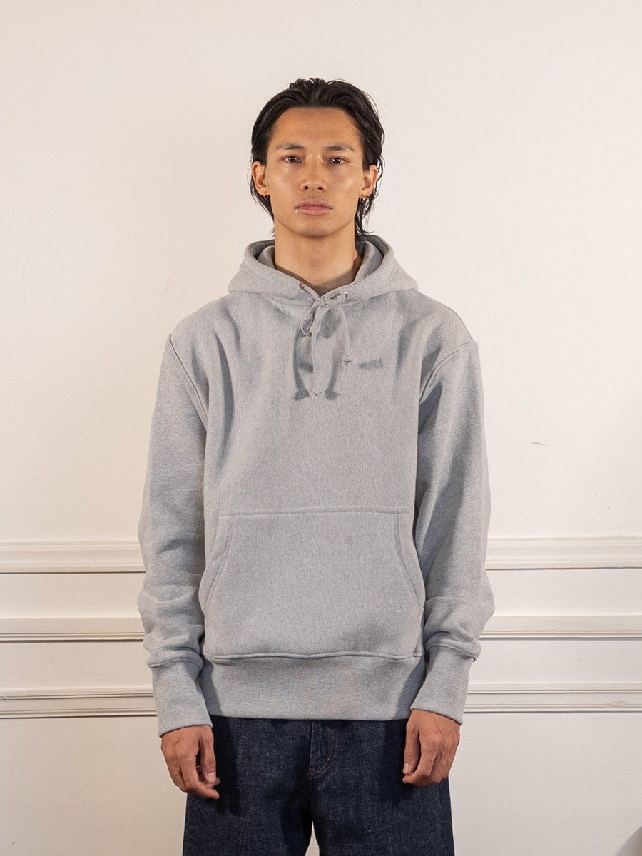 Super Weight Hoodie - Heather Grey - Power Goods - vue de face portée