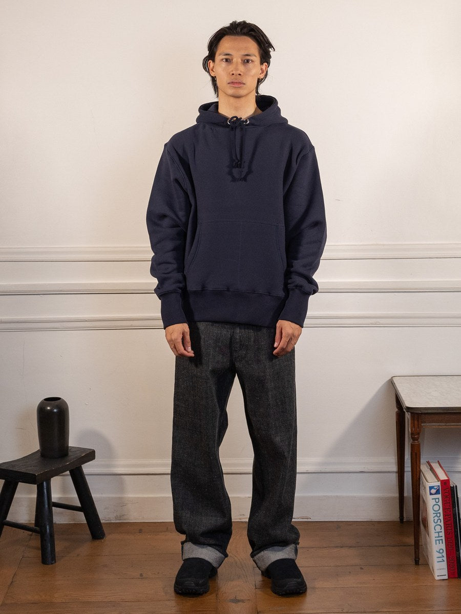 Super Weight Hoodie - Navy - Power Goods - vue portée en pied