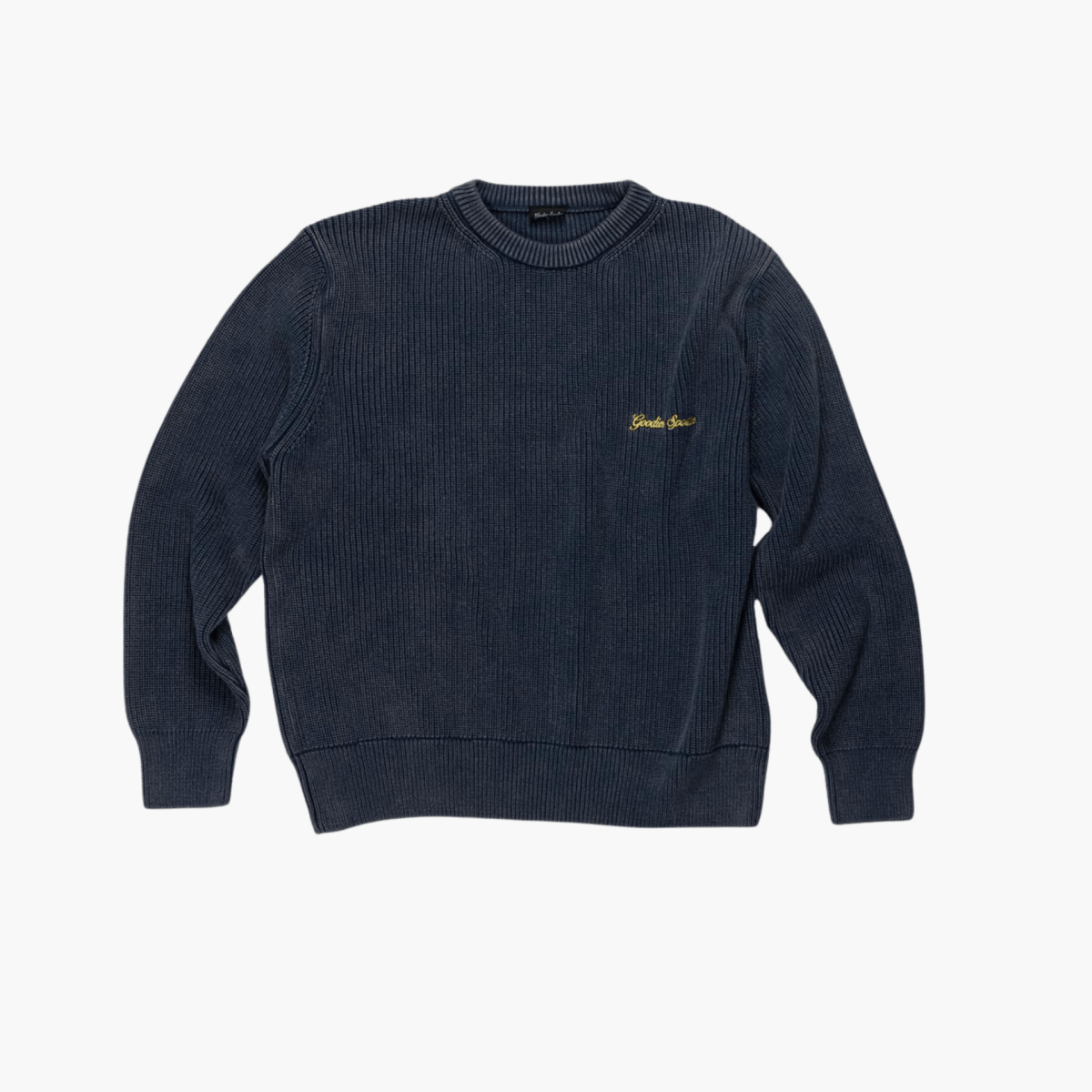 Pull Goodies Sportive modèle Washed Insignia en laine mérinos effet délavé