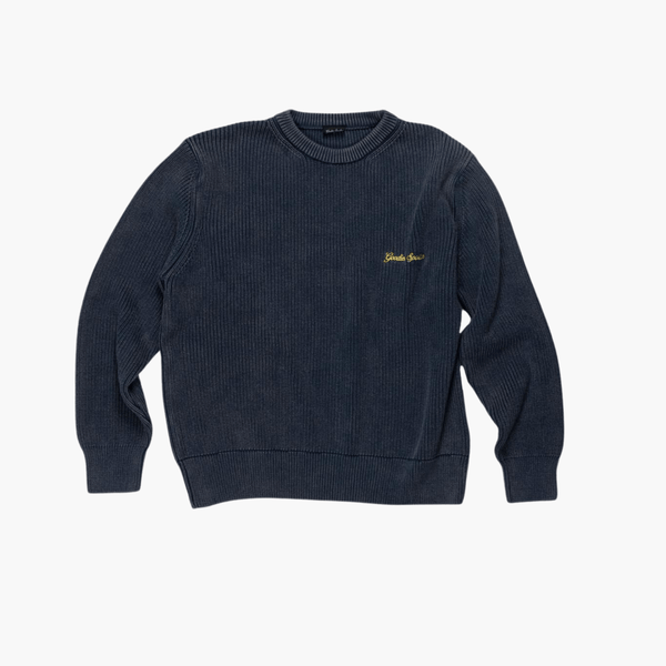 Pull Goodies Sportive modèle Washed Insignia en laine mérinos effet délavé