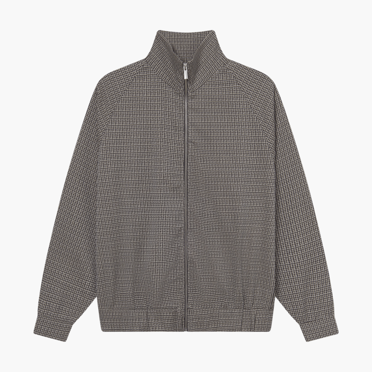 Stand Zip Sand Brown Check portée – vêtements homme Rennes – Aura Store