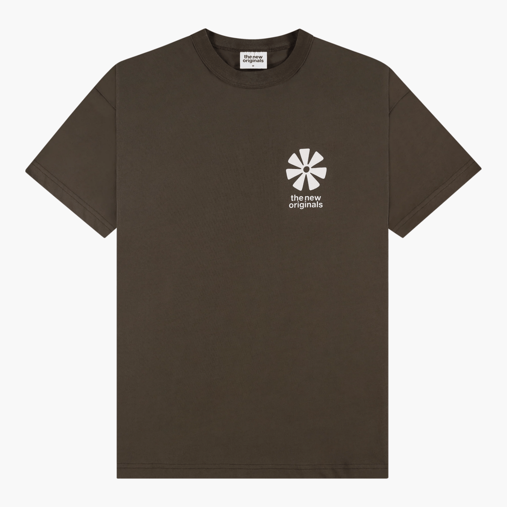 T-shirt marron The New Originals avec symbole Adinkra Ananse imprimé