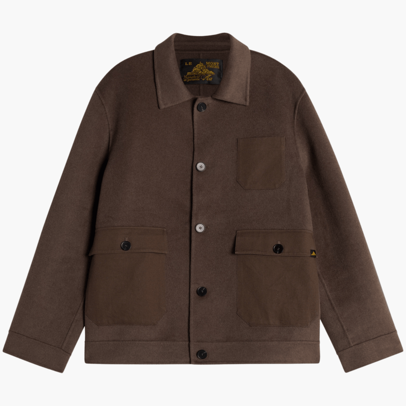 VERDADERO-DOUBLE FACE JACKET - Brown Le Mont Saint Michel