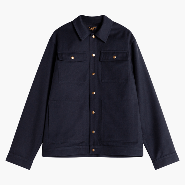 Détail Vertou Jacket Navy – boutique homme Rennes – Aura Store