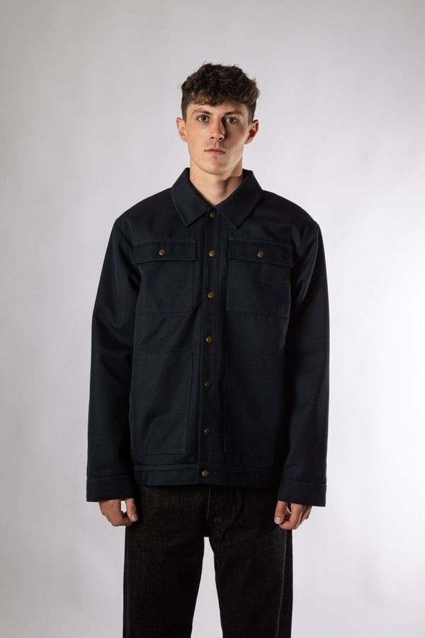 Vertou Jacket Navy vue de face – vêtements homme Rennes