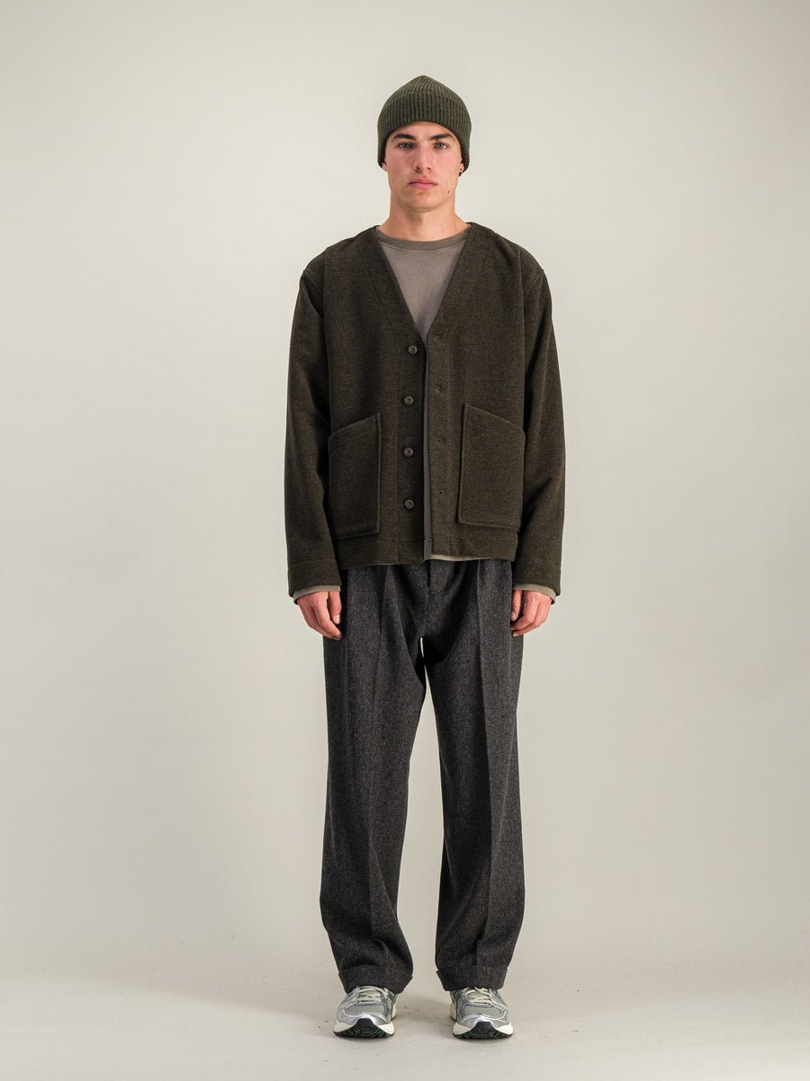 Manager Wool Jacket - Dark Green Mel - Parages - Aura Store - vue 1
