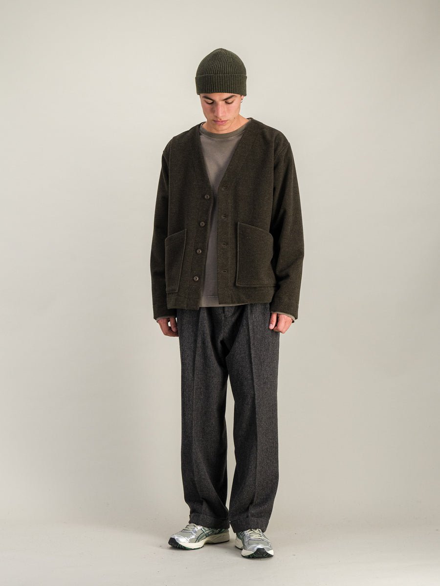 Manager Wool Jacket - Dark Green Mel - Parages - Aura Store - vue 4