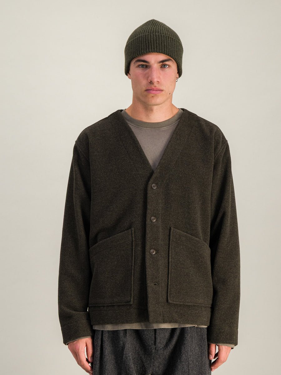 Manager Wool Jacket - Dark Green Mel - Parages - Aura Store - vue 2