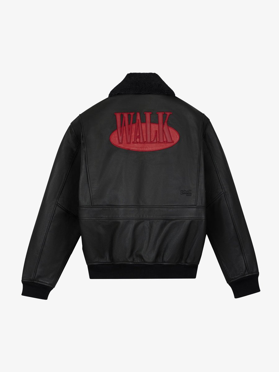 Walk in Paris x Schott NYC Onyx flight jacket - Aura Store - vue 1