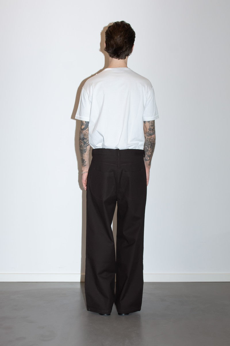 Pantalon vous décidez Curve Pants marron foncé porté, vue de dos — photo 6