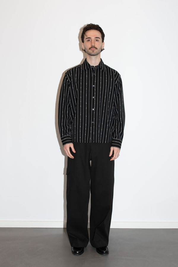 FIND SHIRT - BLACK / WHITE STRIPE