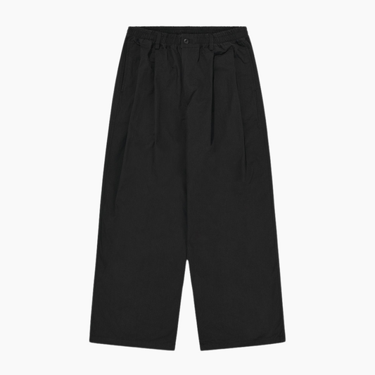 Two tuck wide pants black - Aura