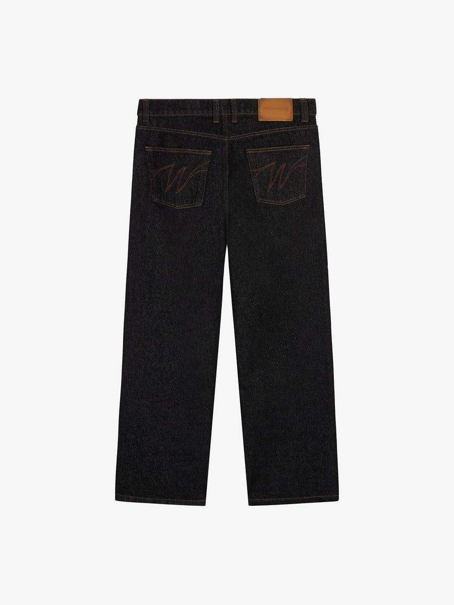 Le pantalon regular en denim brut - Walk in Paris - Aura Store - vue 2