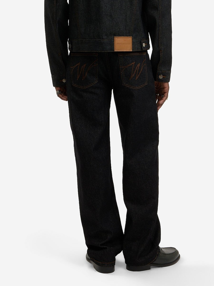 Le pantalon regular en denim brut - Walk in Paris - Aura Store - vue 5