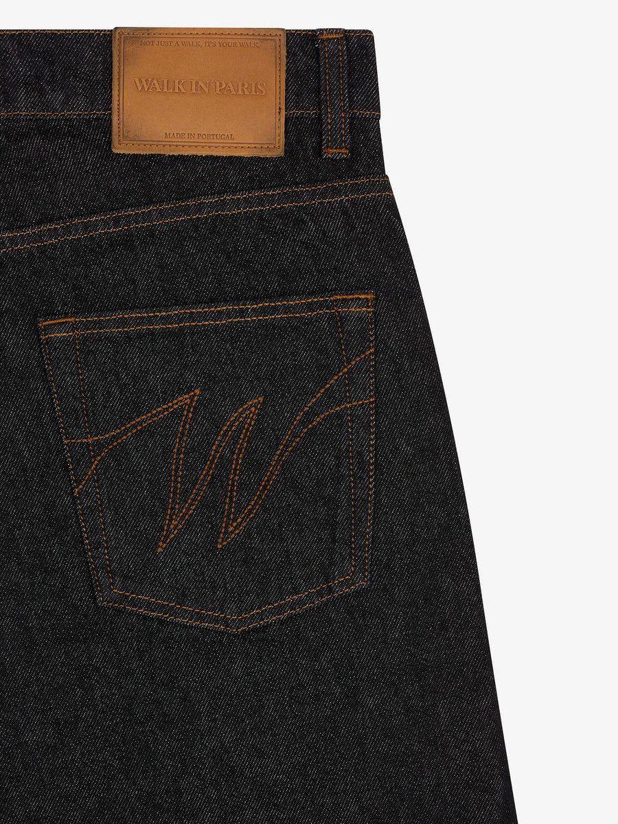 Le pantalon regular en denim brut - Walk in Paris - Aura Store - vue 7