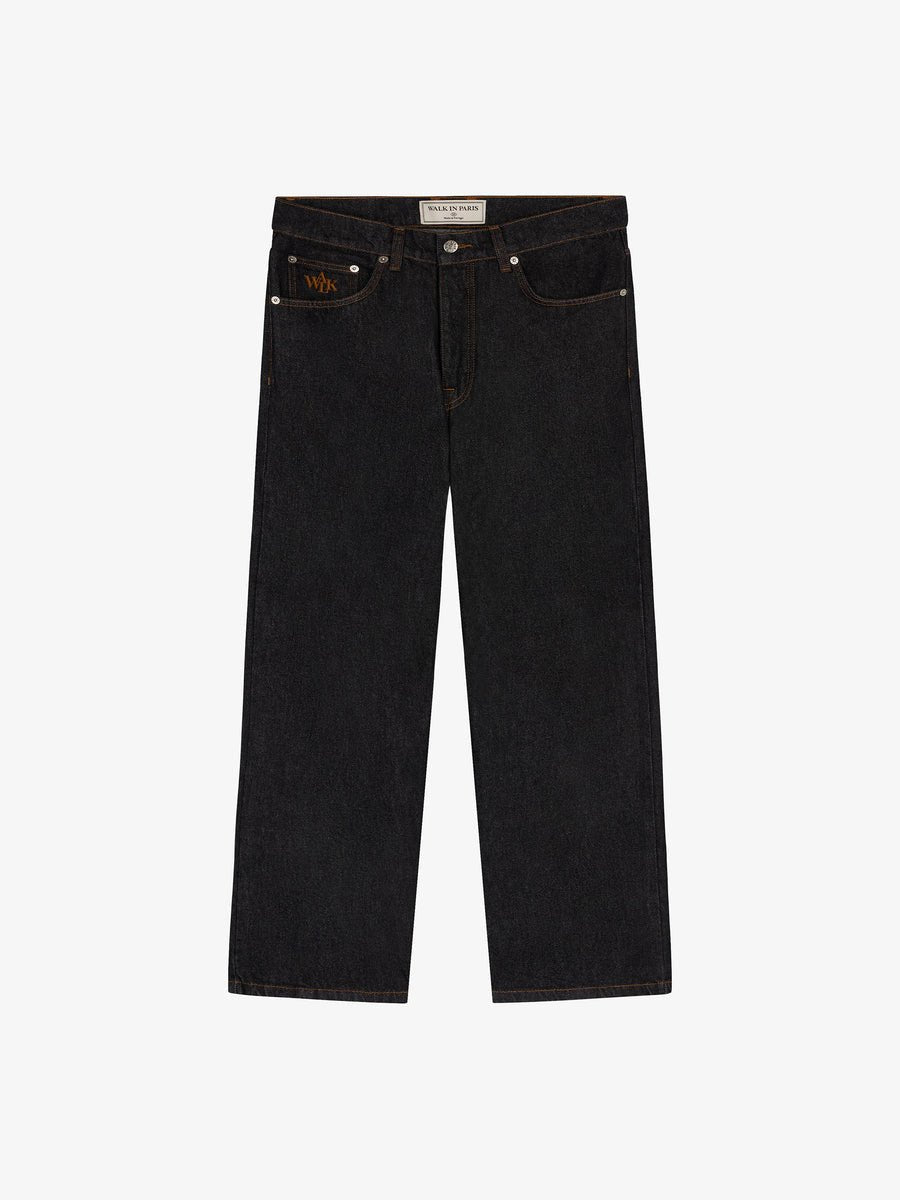 Le pantalon regular en denim brut - Walk in Paris - Aura Store - vue 1