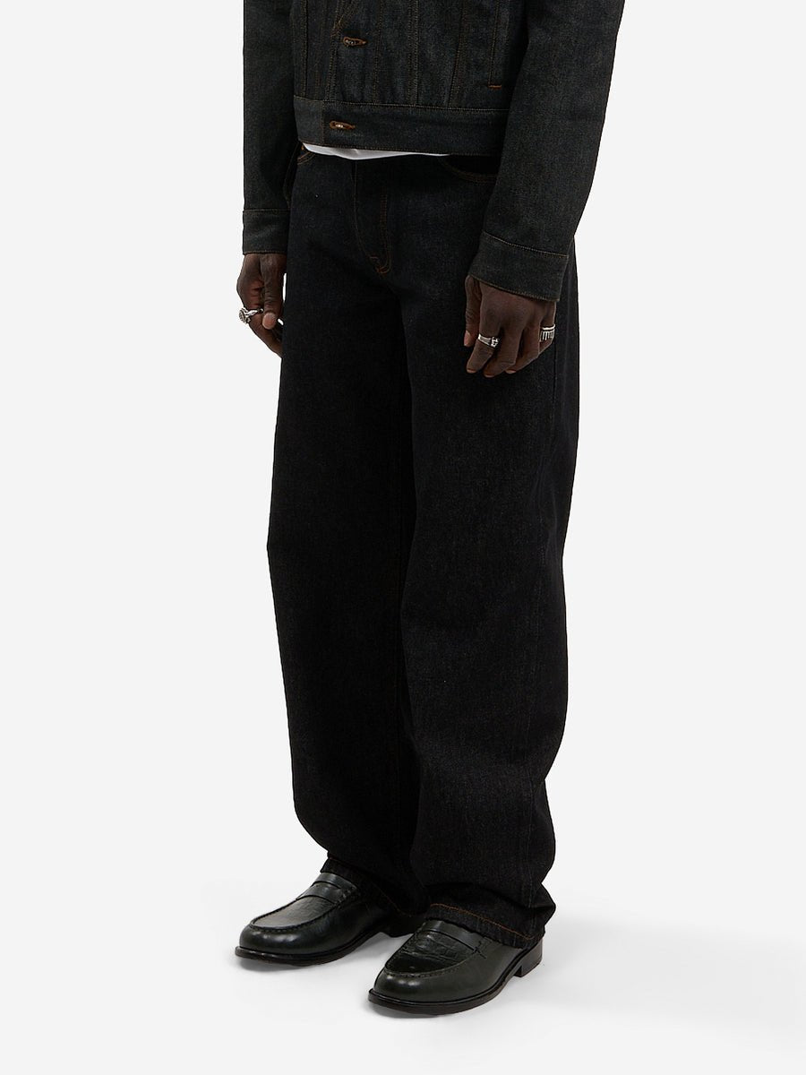 Le pantalon regular en denim brut - Walk in Paris - Aura Store - vue 4