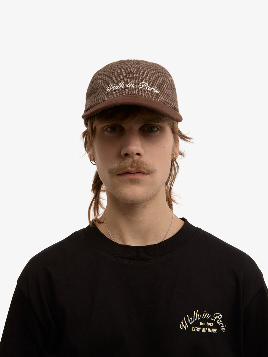 La casquette Baseball pied-de-poule marron - Walk in Paris - Aura Store - vue 3