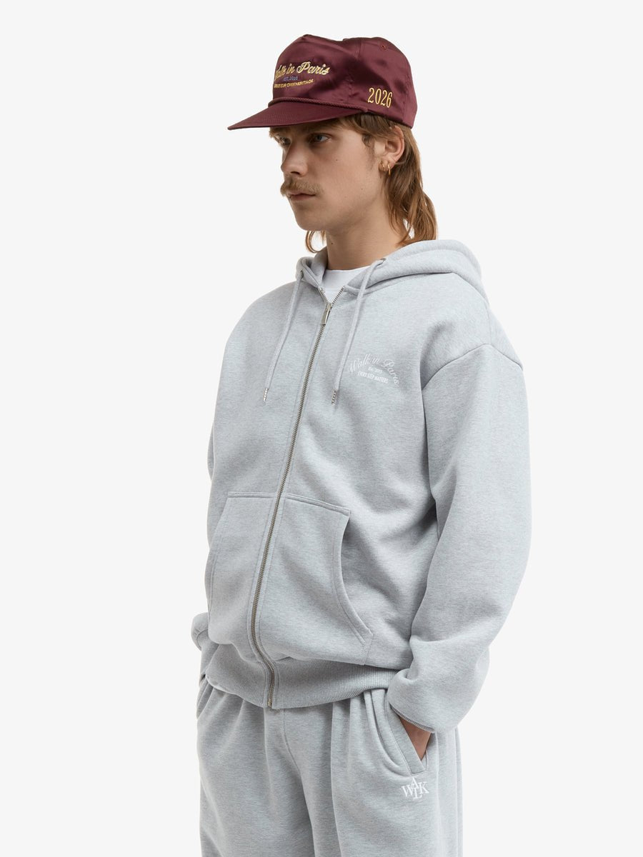 Le hoodie zippé Signature gris - Walk in Paris - Aura Store - vue 5
