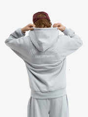 Le hoodie zippé Signature gris - Walk in Paris - Aura Store - vue 6