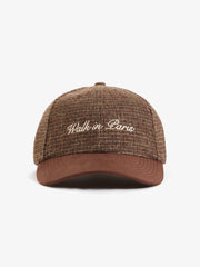 La casquette Baseball pied-de-poule marron - Walk in Paris - Aura Store - vue 1