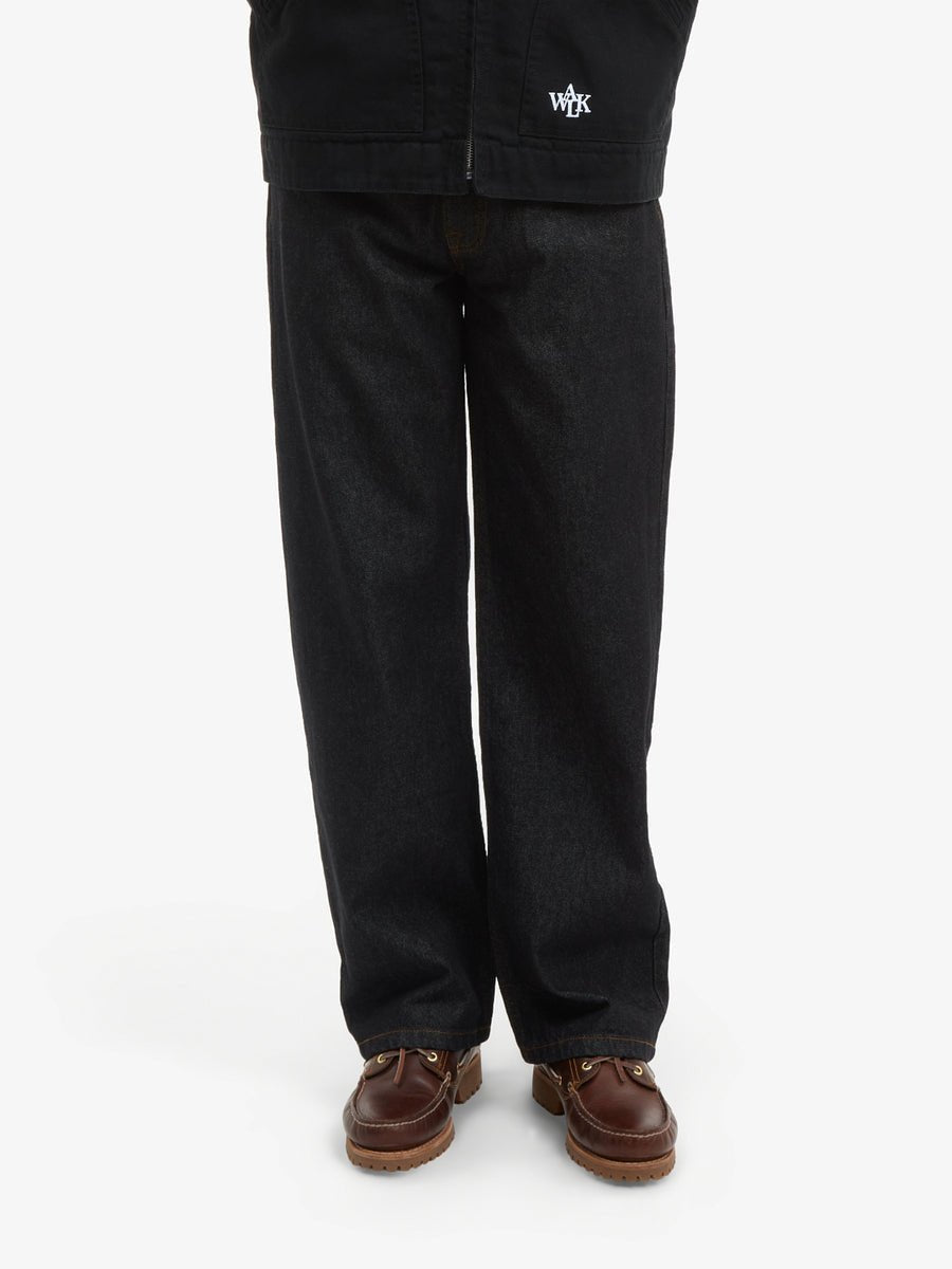 Le pantalon regular en denim brut - Walk in Paris - Aura Store - vue 11