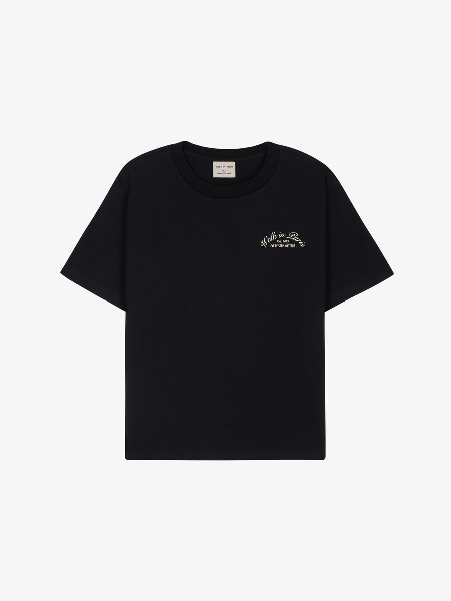 Le t-shirt Signature noir - Walk in Paris - Aura Store - vue 1
