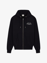 Le hoodie zippé Signature noir - Walk in Paris - Aura Store - vue 1