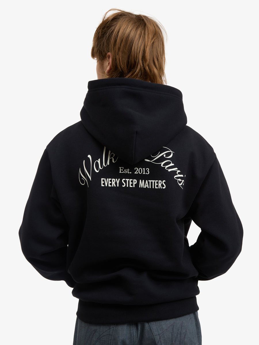 Le hoodie zippé Signature noir - Walk in Paris - Aura Store - vue 5
