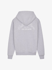 Le hoodie zippé Signature gris - Walk in Paris - Aura Store - vue 2