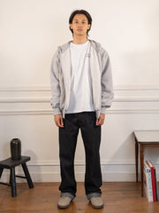 Le hoodie zippé Signature gris - Walk in Paris - vue portée en pied