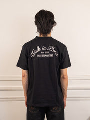 Le t-shirt Signature noir - Walk in Paris - vue de dos portée