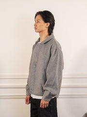 La veste en laine grise - Walk in Paris - vue de profil portée