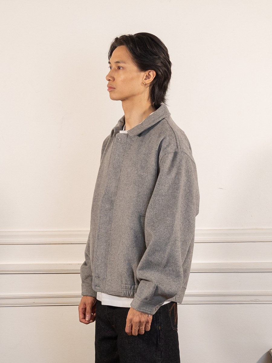 La veste en laine grise - Walk in Paris - vue de profil portée