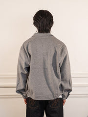 La veste en laine grise - Walk in Paris - vue de dos portée