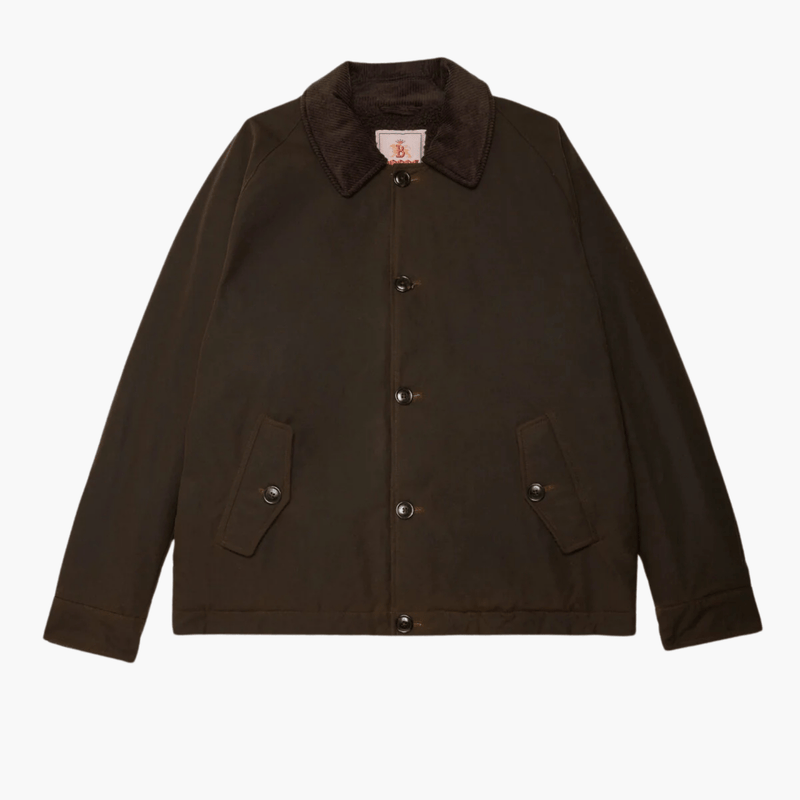 Waxed Deck Jacket Deep Moss portée – vêtements homme Rennes – Aura Store
