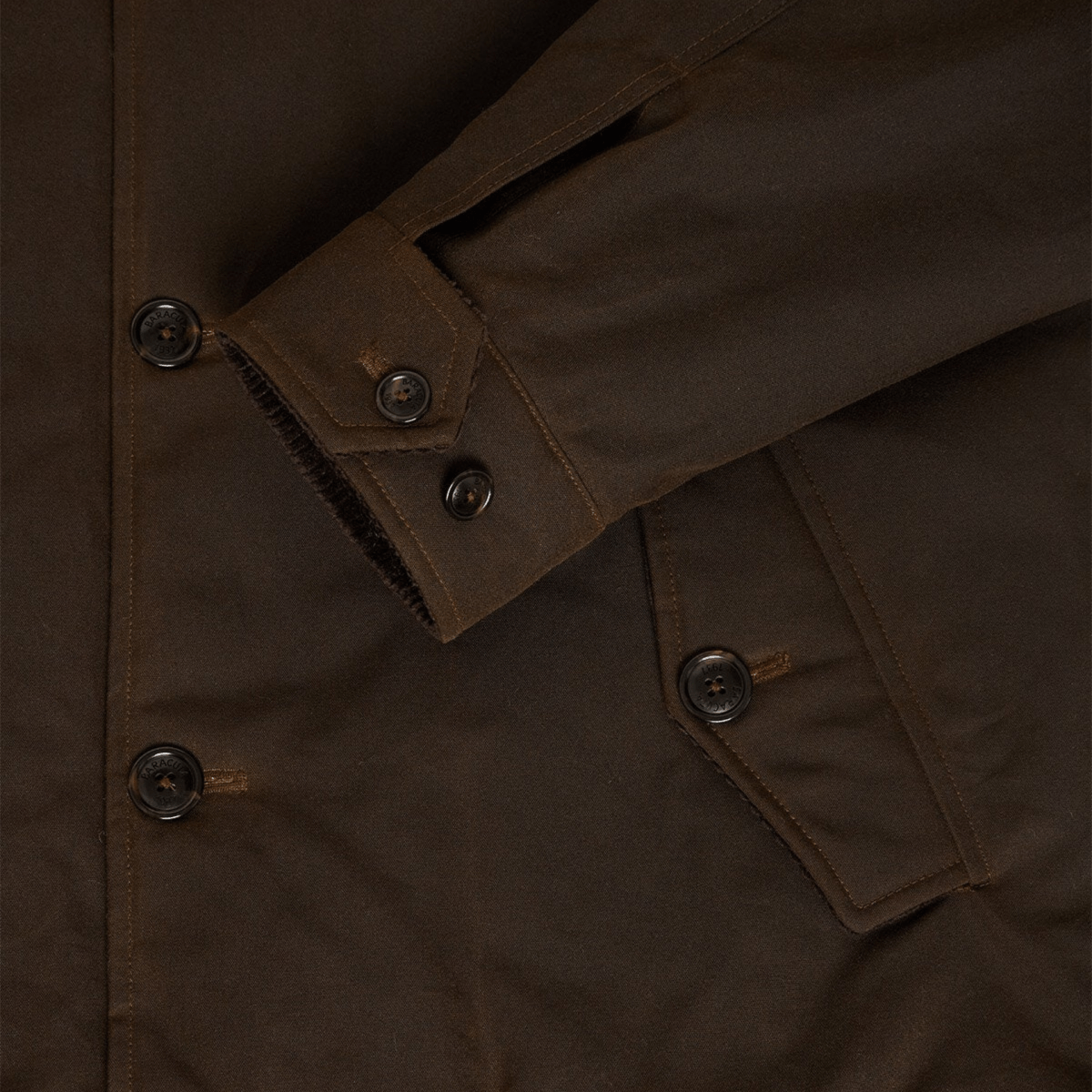 Waxed Deck Jacket Deep Moss coton ciré vert foncé – vêtements homme Rennes – Aura Store Rennes