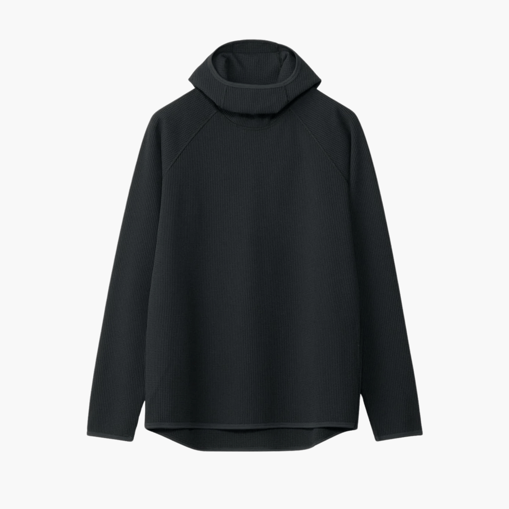 WF LIGHT L/S HOODIE - Black GOLDWIN - vue de face