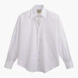 WHITE/WHITE STRIPES NORMAL SHIRT