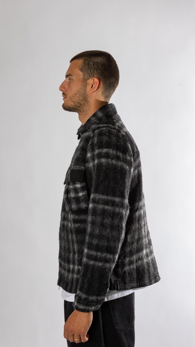 Checked wool shirt jacket Pop trading company