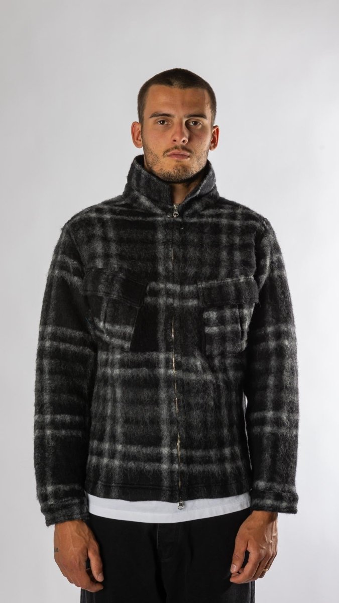 Checked wool shirt jacket Pop trading company